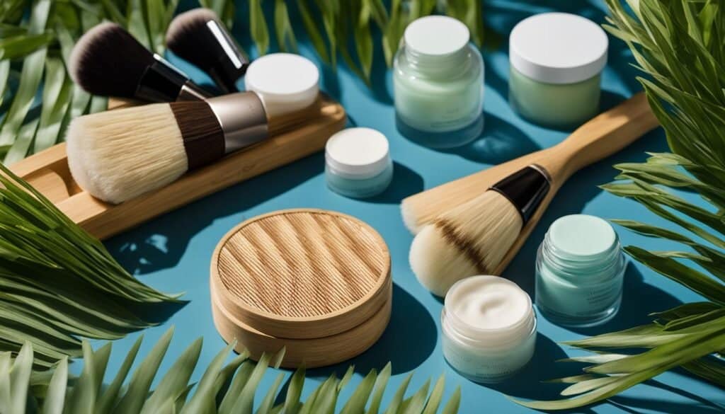 bamboo brushes and makeup remover pads