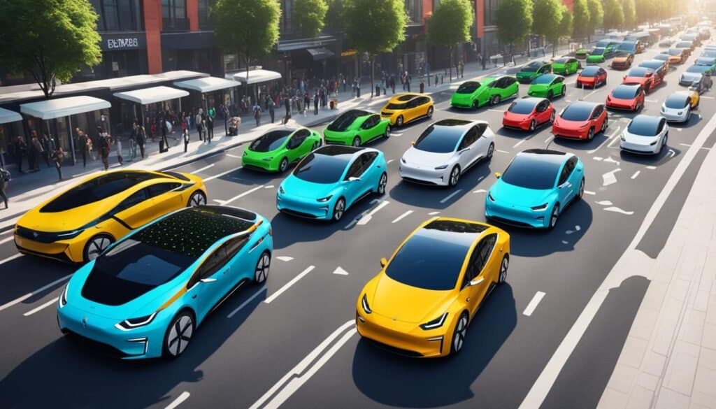Electric vehicles and carpooling for lower emissions