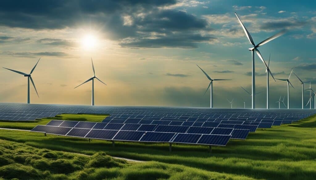 Solar and wind power as renewable energy sources