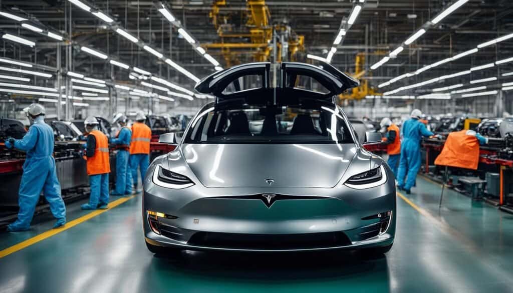 Tesla electric vehicle manufacturing