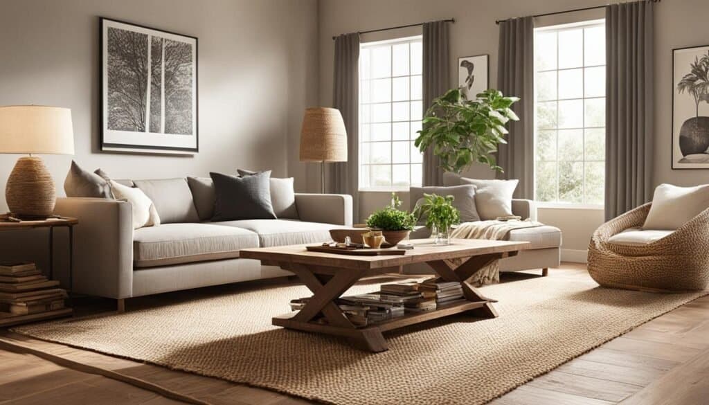 sustainable living room decor